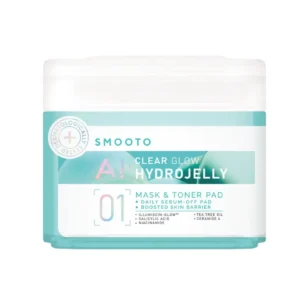 skin-care-makeup-1177 SMOOTO HYDROJELLY MASK & TONER PAD CLEAR GLOW (แบบกระปุก เขียว) 180 กรัม