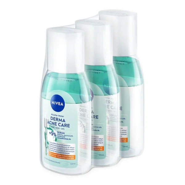 skin-care-makeup-1222 นีเวีย ไมเซล่า เดอร์มา แอคเน่ 125 มล. x 3