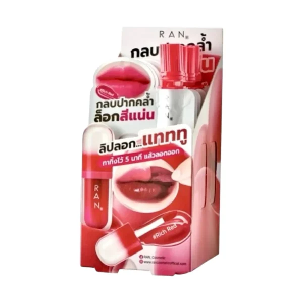 [กล่องx6 ซอง] RAN PEEL OFF LIP TATTOO
