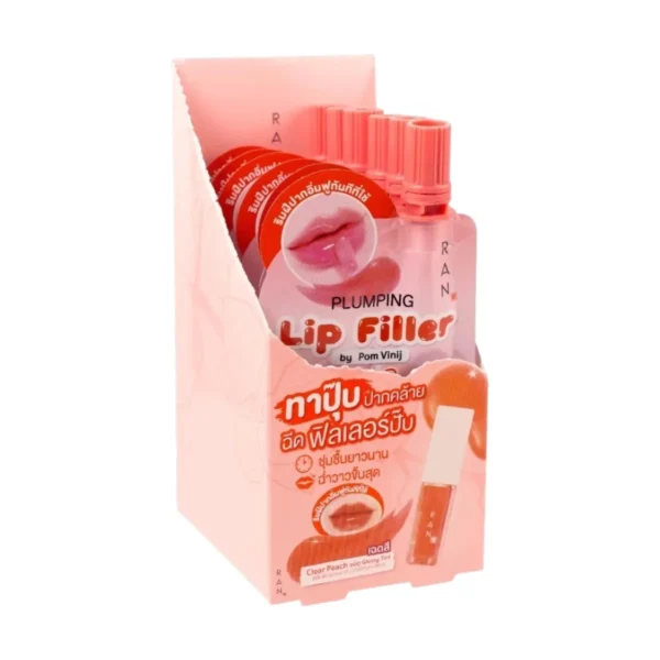 [กล่องx6 ซอง] RAN Plumping Lip Filler รัน พลัมปิ้ง ลิป ฟิลเลอร์ (แบบซอง) 2 สี Nude Peach