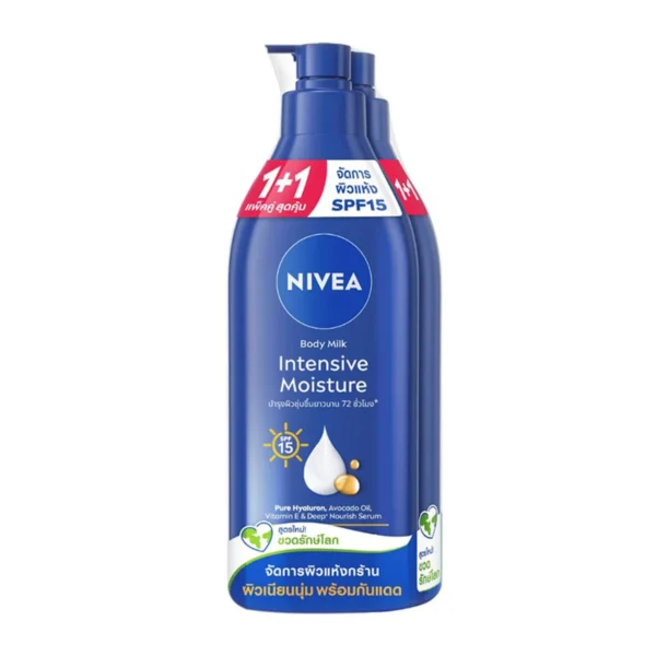 skin-care-makeup-1345 นีเวีย โลชั่น บอดี้ มิลค์ อินเทนซีฟ มอยส์เจอร์ SPF15 500 มล. X 2