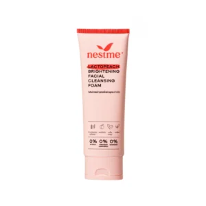 NESTME LACTOPEACH BRIGHTENING FACIAL CLEASING FOAM 100g. เนสท์มี แลคโตพีช ไบรท์เทนนิ่ง เฟเชี่ยล คลีนซิ่ง โฟม
