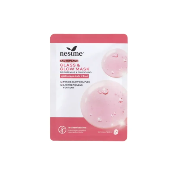 skin-care-makeup-1357 NESTME LACTOPEACH GLASS & GLOW MASK 25 ml. เนสท์มี แลคโตพีช กลาส & โกลว์ มาส์ก