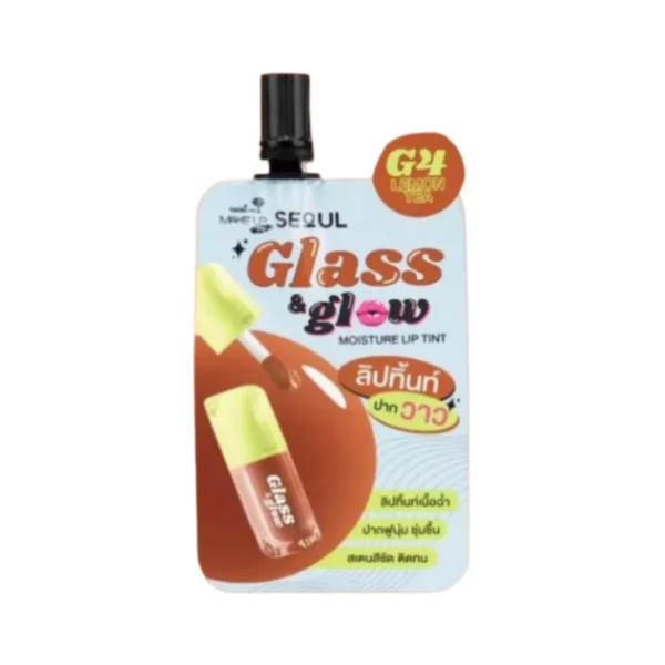 [กล่อง] Nami Glass&Glow Moisture Lip Tint G4 Lemon Tea ลิปทิ้นท์ติดทน เนื้อฉ่ํา สีชัด ปากอิ่มนุ่มฟู รูปแบบซอง