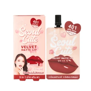 [กล่อง] Nami Make Up Pro Seoul Cute Velvet Matte Lip 401 ลิปแมตต์กํามะหยี่ เบาสบาย ติดทน 401 Jelly Rose
