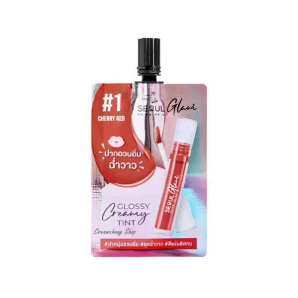 [กล่อง] Nami Make Up Pro Seoul Glam Glossy Creamy Tint #1 Cherry Red ลิปโซลแกลม สีชัด แน่นติดทน ฉ่ําวาว