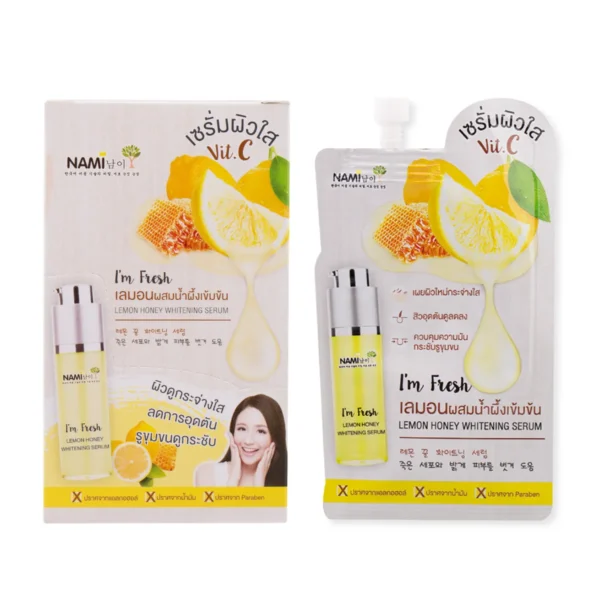 [กล่อง] Nami I'm Fresh Lemon Honey Whitening Serum เซรั่มเลมอน เซรั่มผิวใส ไบร์ท เนียนนุ่ม รอยดําจางลง