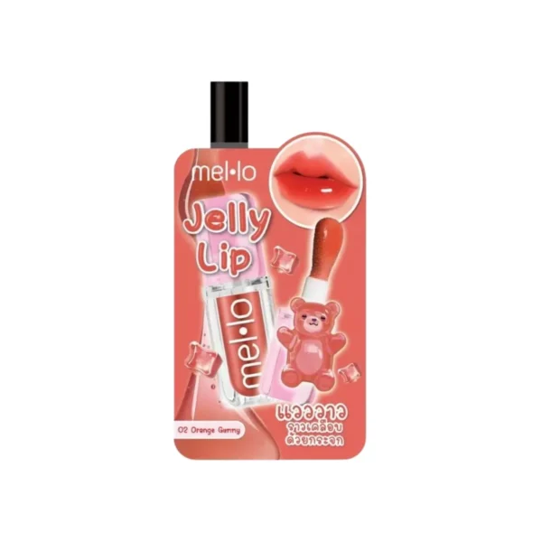 Mello Jelly Lip เมลโล เจลลี่ ลิป ขนาด 2 กรัม [แบบซอง] สี 02 Orange Gummy