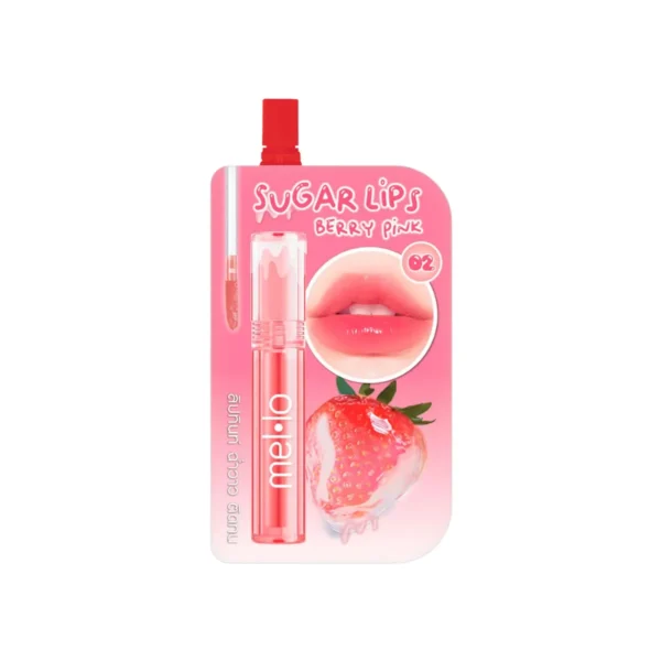 เมลโล ชูการ์ กลอสซี่ ลิป ทินท์ [แบบซอง] สี 02 Berry Pink