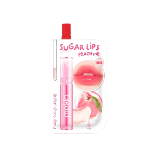 เมลโล ชูการ์ กลอสซี่ ลิป ทินท์ [แบบซอง] สี 04 Peach Me