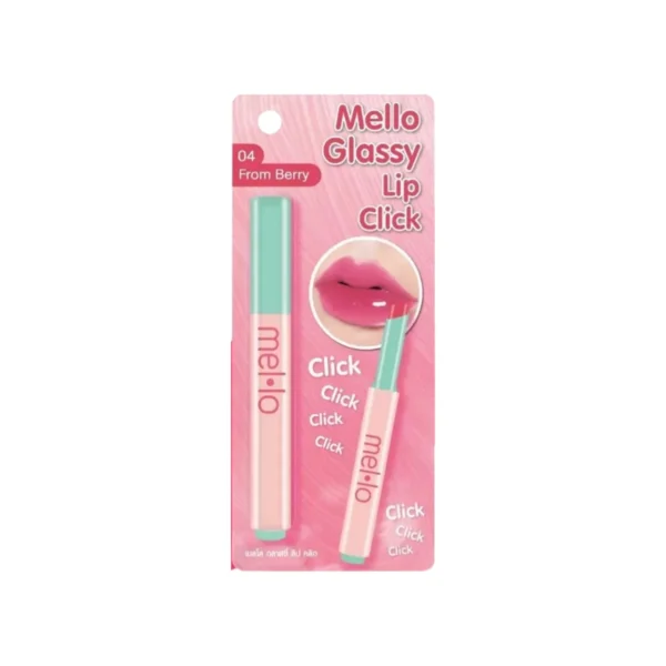 Mello Glassy Lip Click เมลโล กลาสซี่ ลิป คลิก ลิปบาล์มกันแดด 2 กรัม [ แบบแท่ง ] สี 04 ฟรอม เบอร์รี่
