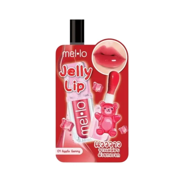 Mello Jelly Lip เมลโล เจลลี่ ลิป ขนาด 2 กรัม [แบบซอง] สี 01 Apple Gummy