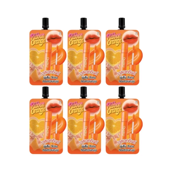 เมลโล เวลเวท ลิป ทินท์ Mello Velvet Lip Tint [ แบบกล่อง/6 ซอง ] สี 03 โบว์ พีช