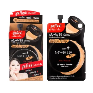 [กล่อง] Nami Make Up Pro BB Wet to Powder SPF40 PA+++ บีบีซองดํา No.03 (ผิวสองสี) แมตต์ ปกปิด คุมมัน กันน้ํา