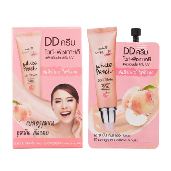 [กล่อง] Nami Make Up Pro White Peach DD Cream ดีดีพีช กันแดด ผิวเนียนใส กันน้ํา กันเหงื่อ