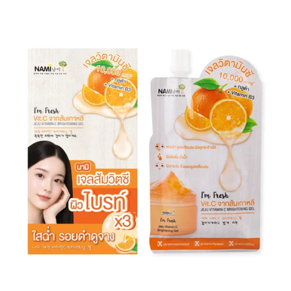 [กล่อง] Nami I'm Fresh Jeju VitC Brightening Gel เจลส้มนามิ หัวเชื้อวิตซีเข้มข้น เจลวิตซี ฉ่ําใส นุ่มเด้ง อิ่มน้ํา