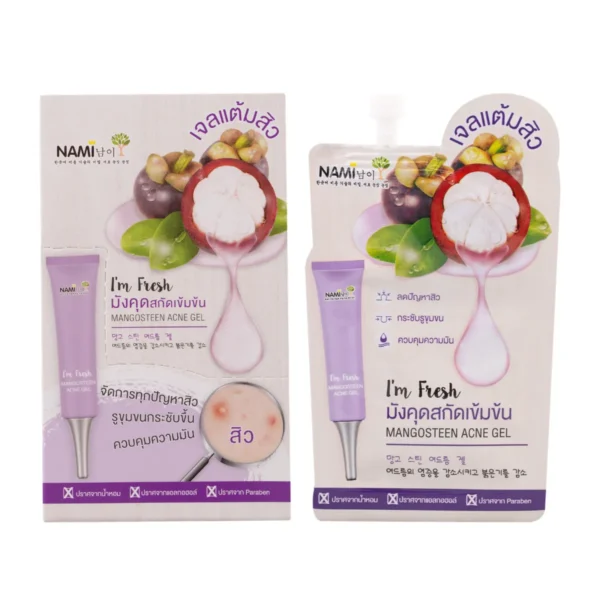 [กล่อง] Nami I'm Fresh Mangosteen Acne Gel เจลแต้มสิวมังคุด สูตรอ่อนโยน ไม่กัดผิว