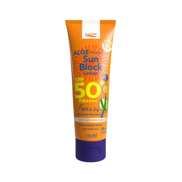 POCARE ALOE MOISTURIZING SUN BLOCK LOTION SPF50+ PA++++ 115ml กันเเดดเที่ยว วิ่ง Outdoor กันน้ํา VERY WATER RESISTANT