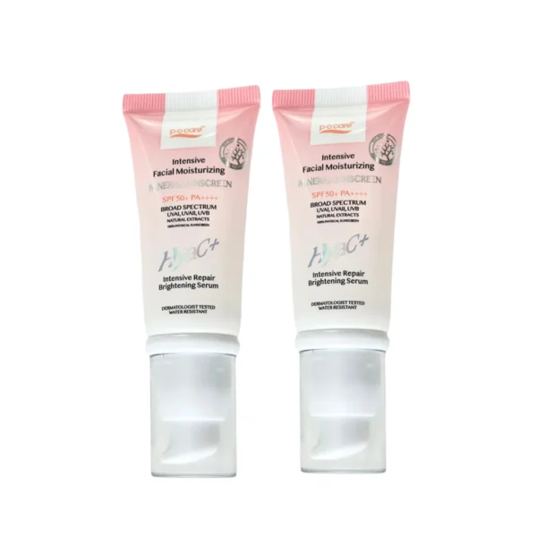 [แพ็กคู่] POCARE HYAC+ SUNSCREEN SPF50+ PA++++ 40 ml. กันแดดหน้าพีโอแคร์ ไฮยาซีพลัส ผิวแพ้ง่ายใช้ได้ กันน้ํา
