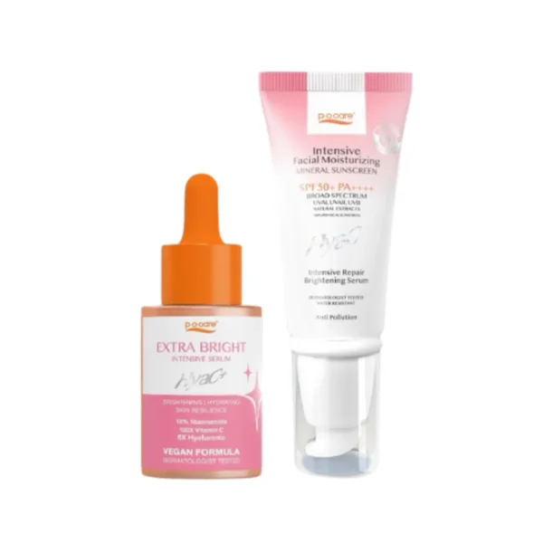 [Brightening Booster Duo Set] POCARE เซรั่ม EXTRA BRIGHT 30ml 1 ขวด + กันแดด HyaC+ 40 ml 1 หลอด