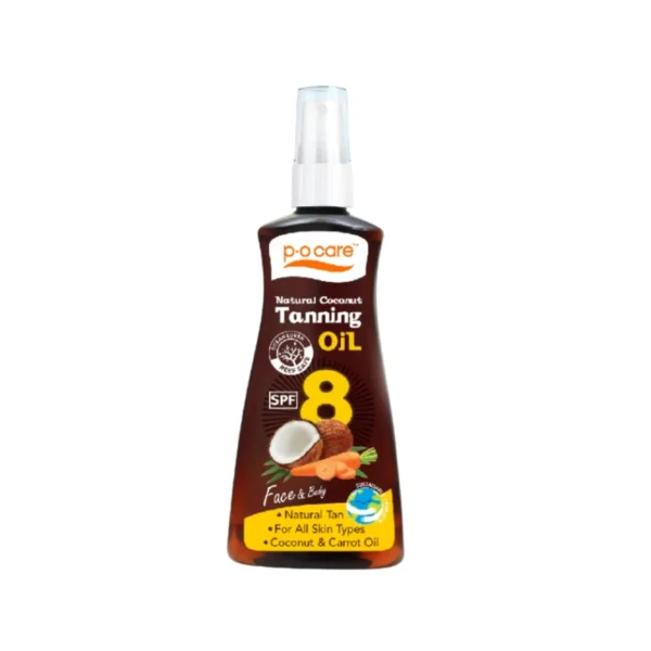 POCARE NATURAL COCONUT TANNING OIL SPF 8 80ml แทนนิ่งออยล์จากธรรมชาติ ผิวแทนสวย
