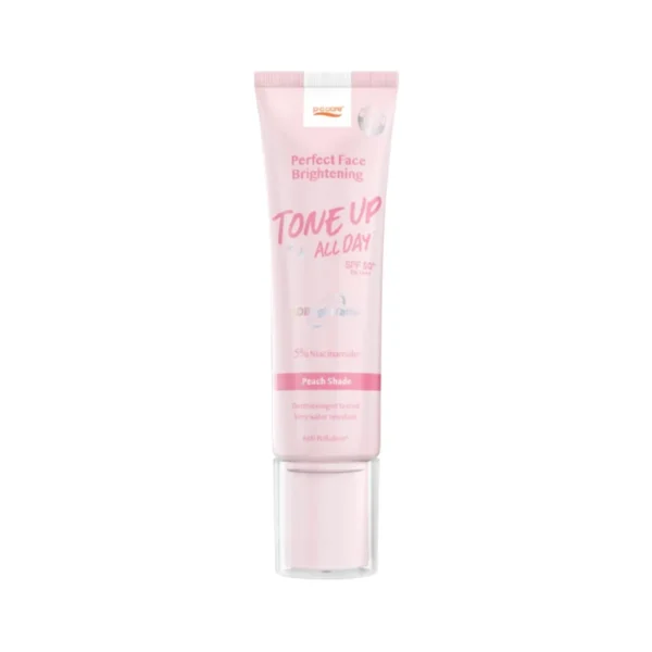 POCARE PERFECT FACE BRIGHTENING TONE UP SPF50+ PA++++ 40ml กันเเดด โทนอัพ ติดทน ปรับสีผิว กันน้ํา ไม่ติดขน [มี 2 เฉดสี ] Peach