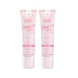 [เเพ็กคู่โทนอัพหน้า] POCARE PERFECT FACE BRIGHTENING TONE UP SPF50+ PA++++ 40ml กันเเดด โทนอัพ ติดทน ปรับสีผิว กันน้ํา Peach