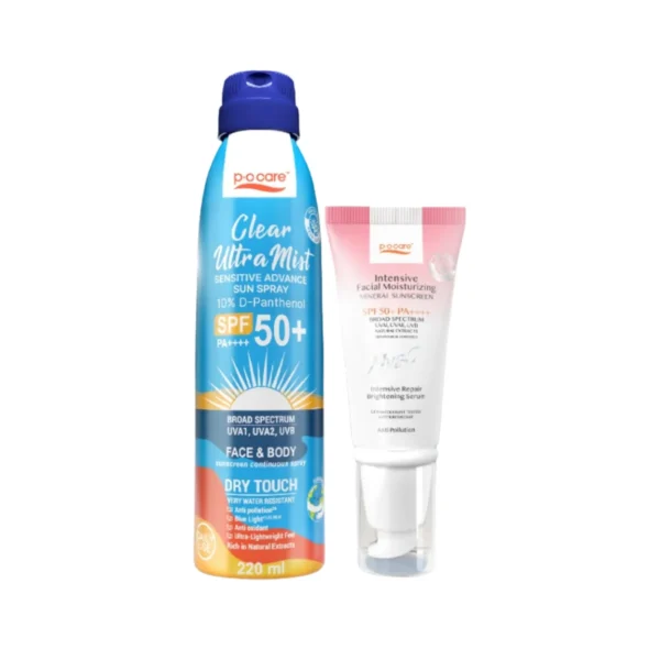 skin-care-makeup-1691 POCARE Make up Lover Set - HyaC+ 40 ml + Ultra mist 220 mlเซตกันแดดสําหรับสายชอบแต่งหน้า กันน้ํา กันเหงื่อ