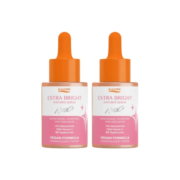 [เเพ็กคู่] POCARE EXTRA BRIGHT SERUM เซรั่มไฮยาซีพลัส 10%ไนอาซินาไมด์ ไบร์ทเทนนิ่งผิวใส ลดจุดด่างดํา สําหรับผิวเเพ้ง่าย