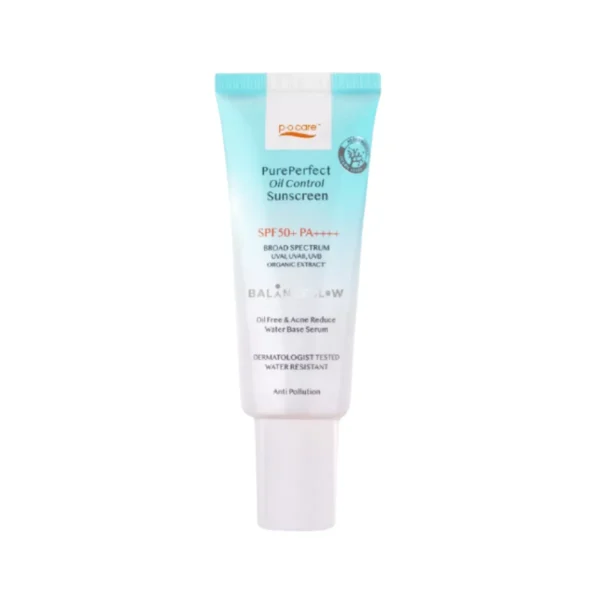 POCARE Pure Perfect Oil Control Sunscreen SPF50+ PA++++ 40ml กันแดดเนื้อน้ํา คุมมัน 8 ชม กันน้ํา ลดสิว 40 ml.