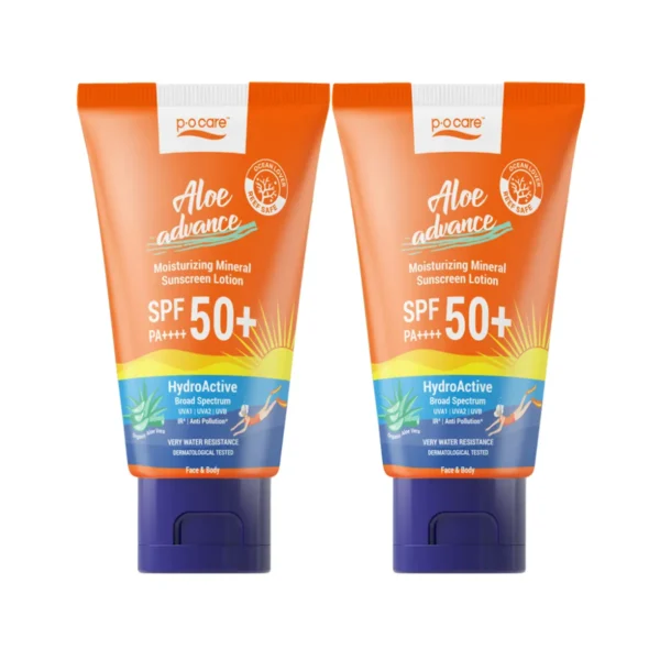 [เเพ็กคู่] POCARE ALOE ADVANCE MOISTURIZING SUNSCREEN SPF50+ PA++++ 45ml กันแดดสงกรานต์ กันแดดดําน้ํา ว่ายน้ํา กันน้ํา