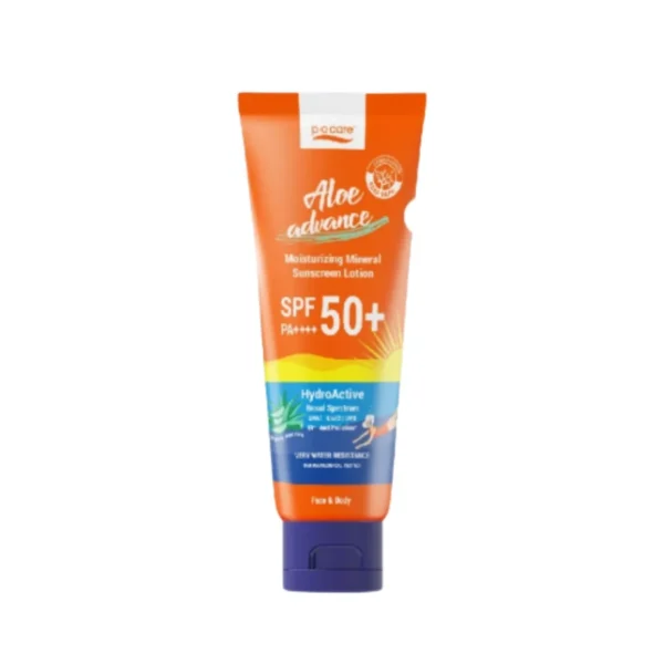 skin-care-makeup-1704 POCARE ALOE ADVANCE MOISTURIZING SUNSCREEN SPF50+ PA++++ 115ml กันแดดสงกรานต์ กันแดดดําน้ํา ว่ายน้ํา VERY WATER RESISTANT