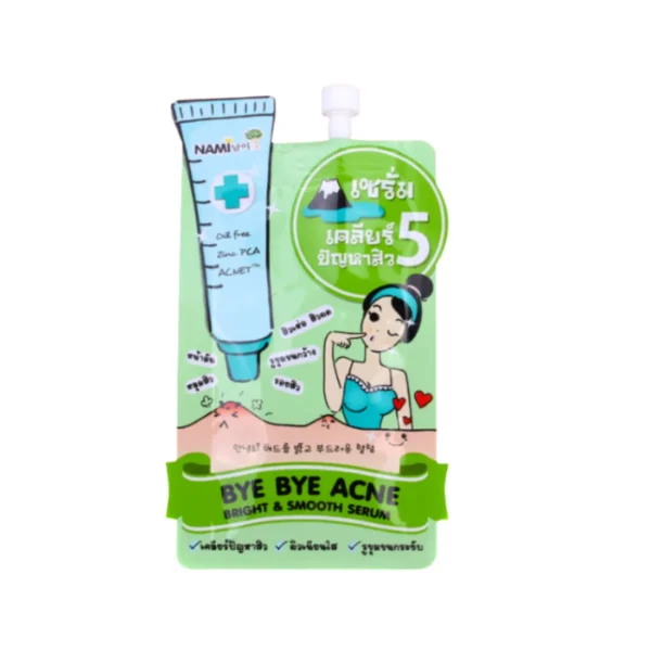 [กล่อง] Nami Bye-Bye Acne Bright & Smooth Serum เซรั่มบ๊ายบายแอคเน่ เนื้อบางเบา ซึมไว ดูแลปัญหาสิว ผิวใส