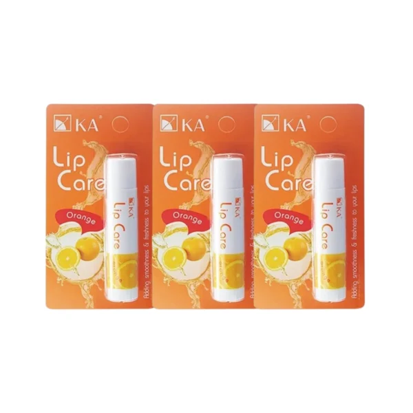 skin-care-makeup-1747 KA Lip Care กลิ่น Orange (3 ชิ้น) / เคเอ ลิปแคร์ กลิ่น ส้ม 3 ชิ้น