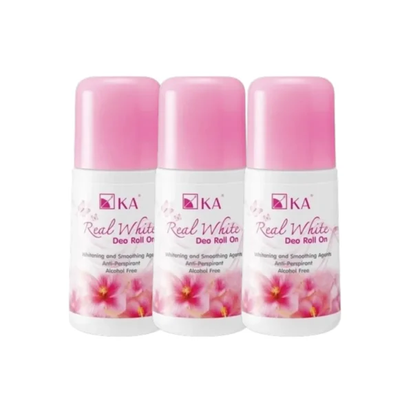 skin-care-makeup-1757 KA Real White Deo Roll On - Grace 25 ml. (3 ชิ้น)/ เคเอ เรียล ไวท์ ดีโอ กลิ่นเกรซ โรลออนระงับกลิ่นกาย