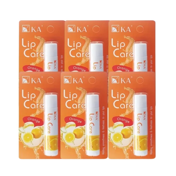 skin-care-makeup-1760 KA Lip Care กลิ่น Orange (6 ชิ้น) / เคเอ ลิปแคร์ กลิ่น ส้ม 6 ชิ้น ลิปแคร์