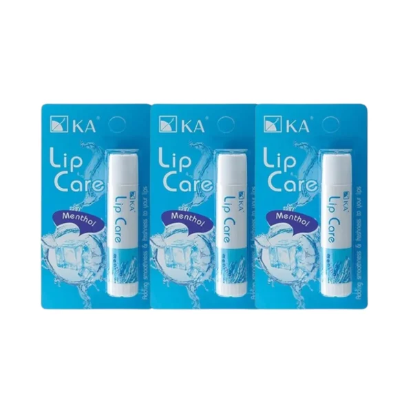 skin-care-makeup-1770 KA Lip Care กลิ่น Menthol (3 ชิ้น) / เคเอ ลิปแคร์ กลิ่น เมนทอล 3 ชิ้น