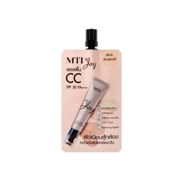 MTI n'JOY รองพื้น CC ปรับสีผิวพร้อมบํารุง ปกปิด คุมมัน เกลี่ยง่าย SPF 30 PA+++ ขนาด 5 กรัม CUOJ1T สี NA สําหรับผิวสองสี
