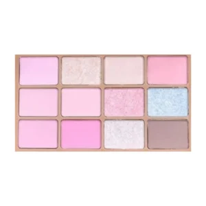 Sivanna Colors SOFT BLURRING 12/3 COLOR DOUBLE EYE PALETTE :HF620 | เมคอัพเซต อายแชโดว์ 12 เฉดสี บลัชออน คอนทัวร์ ไฮไลท์ NO.04 CHERRY BLOSSOM