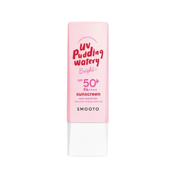 skin-care-makeup-1877 SMOOTO สมูทโตะ ยูวี พุดดิ้ง วอเตอร์รี ซันสกรีน (กันแดดพุดดิ้ง) สูตรผิวไบรท์ แบบหลอด สีชมพู (SMT182/หลอด)