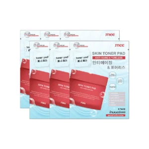 No.1 โทนเนอร์แพดแบบซอง Mee Skin Toner Pad / Serum Jelly pad สูตร ออร่า คุมมัน ผิวฉ่ํา ฟื้นบํารุงผิว ANTI-AGING x 6 ชิ้น