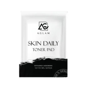 [ 1 ซอง 20 แผ่น ] AGLAM TONER PAD SKIN DAILY - โทนเนอร์แพด แบบซอง สําหรับเช็ดและมาส์ก สีดํา 1 ซอง