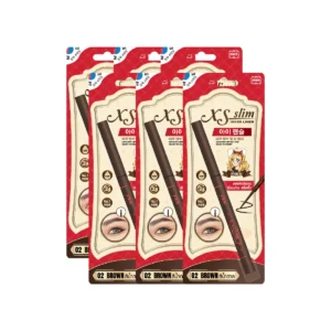 NO.1 กันน้ํามาก อินไลเนอร์ หัวเล็กสุด0.9มม Mee XS Slim Inner Liner ดินสอขอบตา เนื้อเจลนุ่ม ติดทน BROWN x 6 ชิ้น