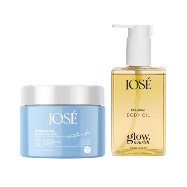 JOSE White Plus Body Cream 250 g & JOSE Premium Body Oil 150 ML