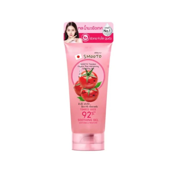 skin-care-makeup-2092 SMOOTO สมูทโตะ โทเมโท โยเกิร์ต พลัส ไวท์เทนนิ่ง ซูทติ้ง เจล แบบหลอด 200 กรัม (SMT101/หลอด)