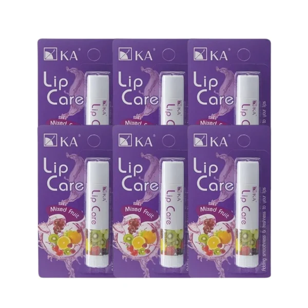 skin-care-makeup-2115 KA Lip Care กลิ่น Mixed Fruit (6 ชิ้น) / เคเอ ลิปแคร์ กลิ่น มิกซ์ฟรุต 6 ชิ้น ลิปแคร์