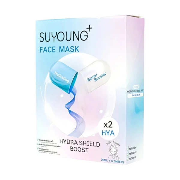 แผ่นมาส์กหน้า Hydra Shield Boost Suyoung+ (12แผ่น/กล่อง)