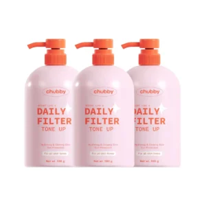 [โทนอัพพี่ดารา] ไซส์นักพอกกาย Chubby Daily Filter Tone Up 500 g. โทนอัพชับบี้ 3 ขวด