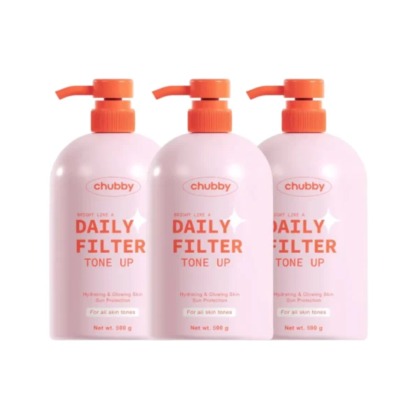 [โทนอัพพี่ดารา] ไซส์นักพอกกาย Chubby Daily Filter Tone Up 500 g. โทนอัพชับบี้ 3 ขวด