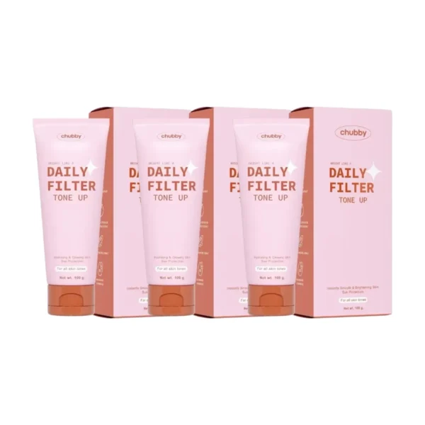 [โทนอัพพี่ดารา!] โทนอัพฟิลเตอร์ชับบี้ Chubby Daily Filter Tone Up 100 g. 3 หลอด